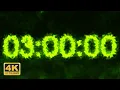 3 Hours Countdown Timer - Kryptonite 4K