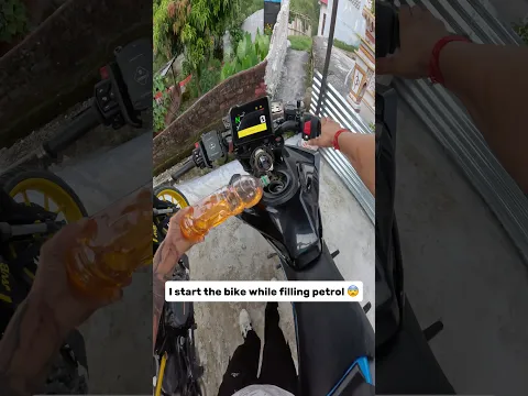 I start the bike while filling petrol 😨