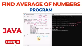 P1 Program to Find Average of Numbers Java Programming