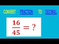 CONVERT FRACTION TO DECIMAL