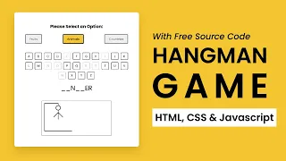 Hangman Game With Javascript HTML CSS Javascript