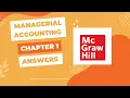 McGraw Hill Connect Managerial Accounting Ch 1 HW Answers