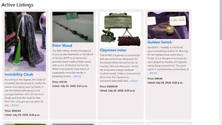 CS50 Web Programming Project 2 - Auction Site Demo