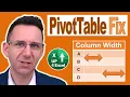 How To Fix Column Widths in an Excel Pivot Table