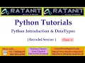 Python online tutorial Python Introduction and Data types By MR Ratan
