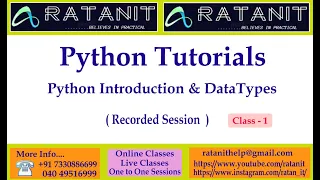 Python online tutorial Python Introduction and Data types By MR Ratan