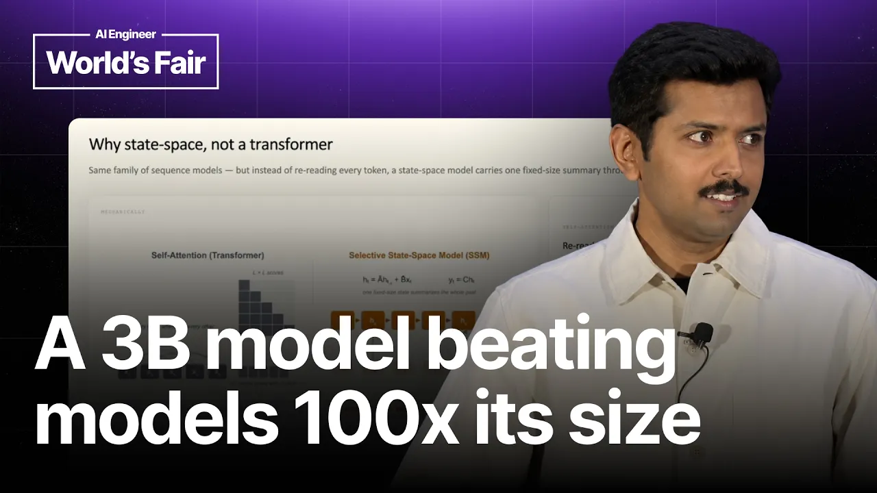 From Scratch to SOTA: Training a 3B State-Space Vision Model — Krishna Prasad Srinivasan, Sarvam: video thumbnail