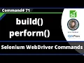 build and perform Commands - Selenium WebDriver