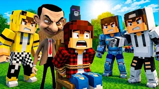 ماين كرافت لكن عبوسي وكعبول وجيجي تحولوا الى آليين وصاروا ضدي     فلم ماين كرافت دندنها