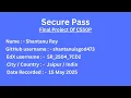 Final Project of CS50P - Password Generator SecurePass
