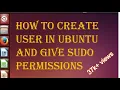 How to create user in ubuntu and give sudo access sudo acces to user Add user to sudoers group