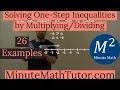 Solving One-Step Inequalities by 26 Examples