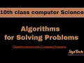 Computer science Grade 10 Algorithm for solving problems Algorithm for solving problems