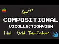 Swift How to UICollectionView Compositional Layout List Grid Two Column Examples