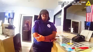 Security Guard Refuses to Let Cop Through