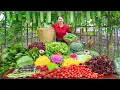 Download Lagu Harvesting organic vegetables garden, Mountain girl turn them into bestseller at the village market