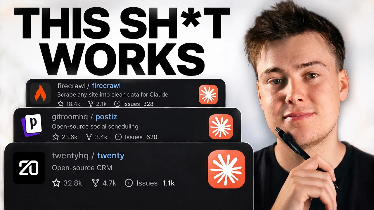 6 free GitHub repos to print $$$ with Claude: video thumbnail
