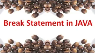 Break Statement in JAVA 30