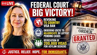 Immigration Bans news (DV Lottery + 75 Countries) , DOS To Revoke 200,000 Visas, and More