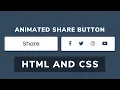 Share Button Animation Using HTML CSS Social Media Button Animation