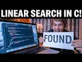 Searching in array Linearsearch using c and cpp