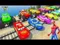 Download Lagu GTA V Epic New Stunt Race For Car Racing Challenge by Trevor and Shark | SPIDER-MAN On motocycles