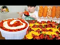 Download Lagu ASMR MUKBANG 체다치즈 양념 치킨먹방! 치즈 떡볶이 명랑핫도그 CRISPY FRIED CHICKEN HOT DOG EATING SOUND!
