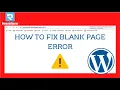 Fix the WordPress blank page Error White Screen of Death DomainRacer