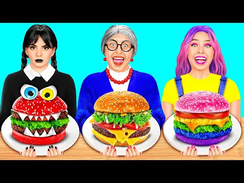 Download MP3 Wednesday vs Grandma Cooking Challenge | Who Wins the Cooking War by BaRaFun Challenge