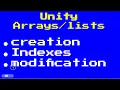 Basics of Arrays and Lists with Unity