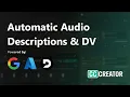 Automatic Description Script Generation Closed Caption Creator Tutorial