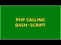 PHP calling Bash-script