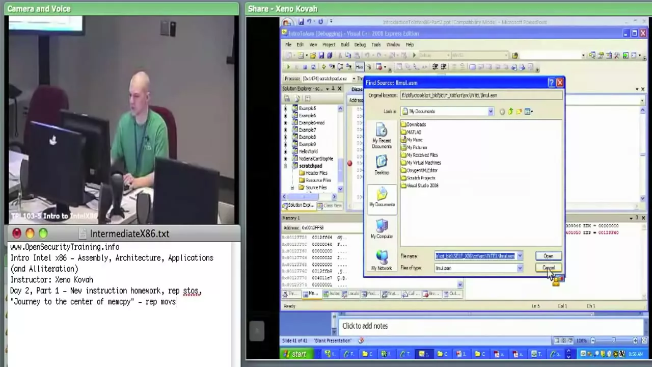 Day 2 Part 1: Introductory Intel x86: Architecture, Assembly, Applications