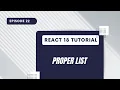React 18 Tutorial - Proper List