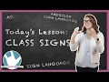 School Signs in ASL Class Signs