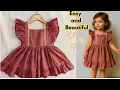 DIY beautiful Ruffle baby dress no pattern needed easy ruffle baby dress
