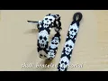 Skull Friendship Bracelet Pattern - Halloween Bracelet Ideas