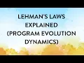 LEHMAN S LAWS EXPLAINED PROGRAM EVOLUTION DYNAMICS