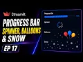 How to create Progress Bar Spinner Balloons Snow in Streamlit Python Tutorial