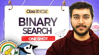 Binary Search in Java Dry Run Logic Code ICSE Class 10