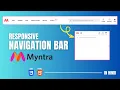 Creating Myntra Navbar Clone Responsive Navigation Bar Using HTML CSS In Hindi