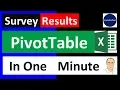Summarize Survey Results with PivotTable in One Minute - Excel Magic Trick 1577