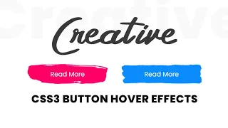 CSS3 Creative Button Hover Effects Html CSS Tutorial