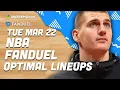 FanDuel NBA Lineups Tuesday 22 NBA DFS FanDuel ConTENders Awesemo com Today