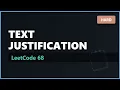 Text Justification - LeetCode 68