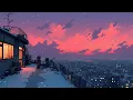 Lagu Lofi Hip Hop Beats ❄️ Snowy Japanese Rooftop Vibes \u0026 Tokyo City Ambience 🌆 Study Relax