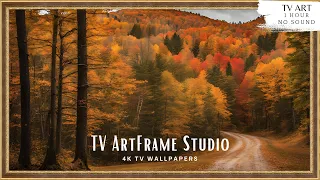 4K Frame TV Art Fall Forest Landscape | Autumn Home Decor | TV Background | Screensaver Wallpaper