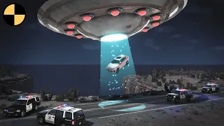 Cars and UFO Encounter BeamNG Drive Cinematic