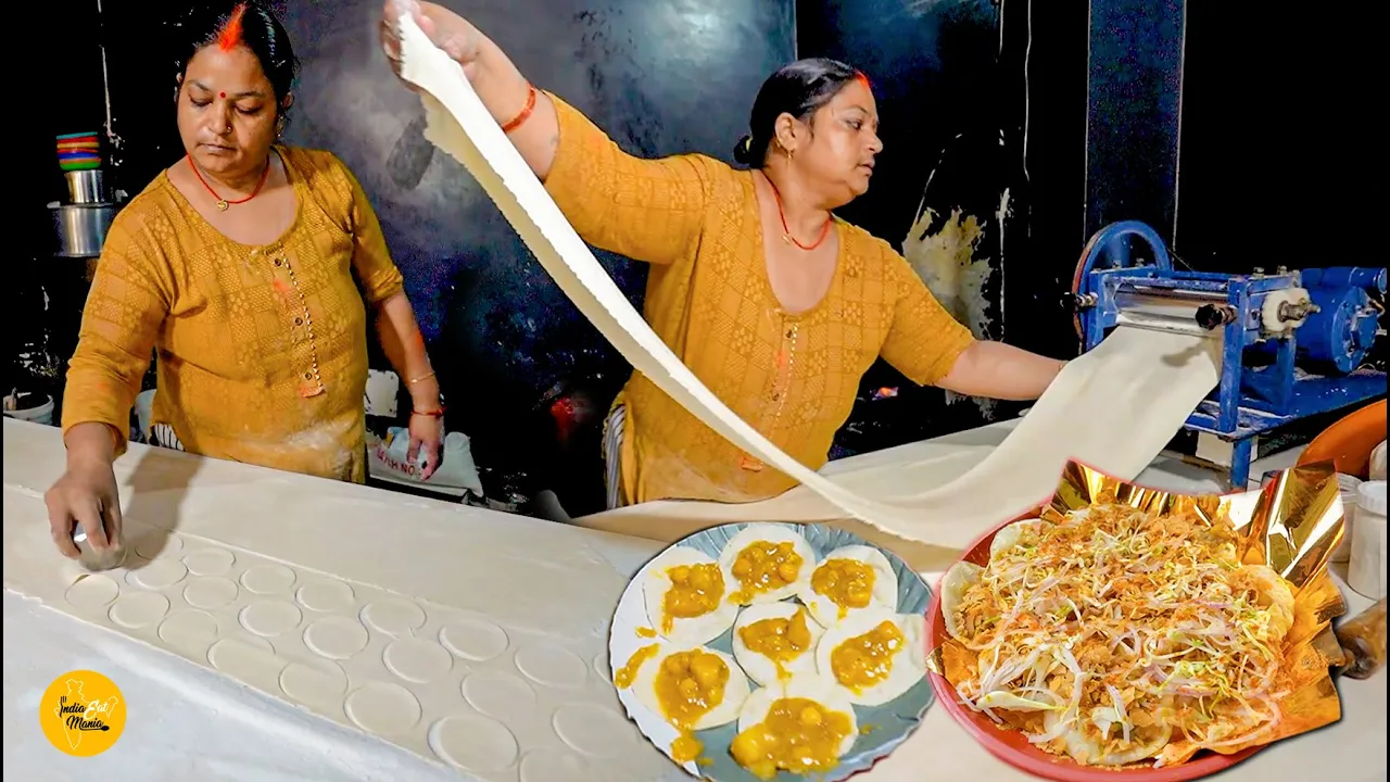 Automatic Machine Wali Surti Aloo Poori Making In Surat Rs. 30/- Only l Surat Street Food