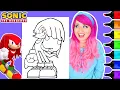 Coloring Knuckles Sonic the Hedgehog Coloring Page Ohuhu Art Markers